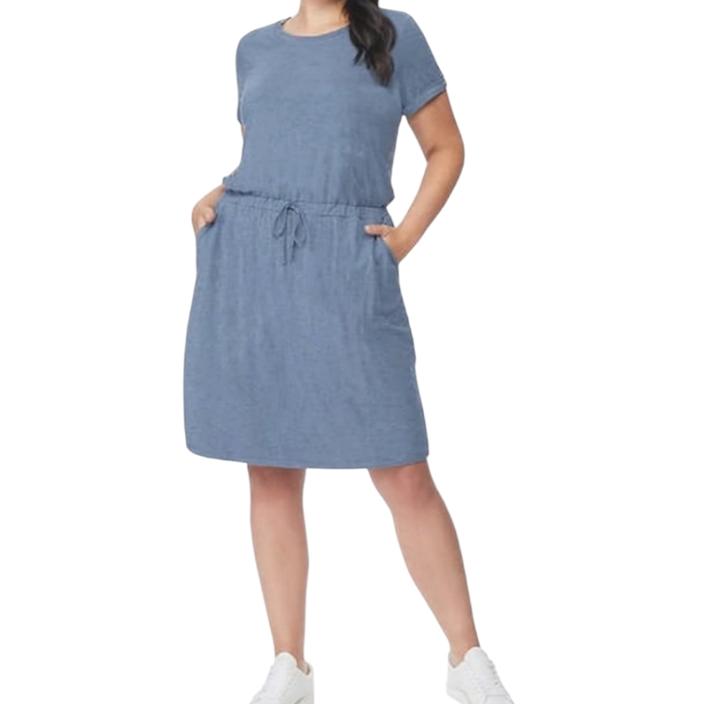 32⁰ COOL blue tshirt dress L
